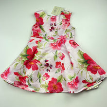 Load image into Gallery viewer, Girls Origami, lined floral party dress, NEW, size 1, L: 47cm
