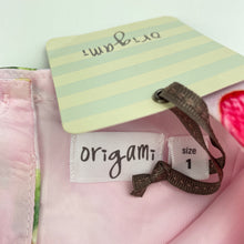 Load image into Gallery viewer, Girls Origami, lined floral party dress, NEW, size 1, L: 47cm