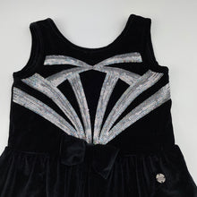 Load image into Gallery viewer, Girls Tutus &amp; Tambourines, black velvet &amp; sequin party dress, EUC, size 4, L: 56cm