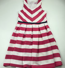 Load image into Gallery viewer, Girls Funky Babe, pink &amp; white stripe party dress, FUC, size 7, L: 73cm
