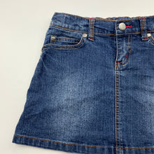 Load image into Gallery viewer, Girls Pumpkin Patch, blue stretch denim skirt, adjustable, L: 28cm, GUC, size 5,  