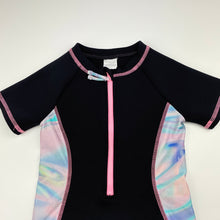 Load image into Gallery viewer, Girls Target, short sleeve thick rashie suit, FUC, size 4,  