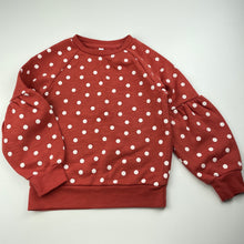 Load image into Gallery viewer, Girls KID, fleece lined puff sleeve sweater / jumper, EUC, size 6,  