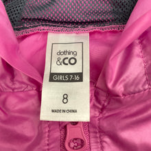 Load image into Gallery viewer, Girls Clothing &amp; Co, lightweight spray jacket / coat, EUC, size 8,  