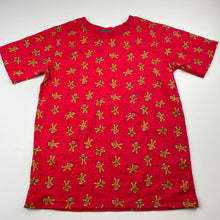 Load image into Gallery viewer, unisex Tilt, Christmas pyjama t-shirt / top, gingerbread men, EUC, size 10,  