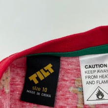 Load image into Gallery viewer, unisex Tilt, Christmas pyjama t-shirt / top, gingerbread men, EUC, size 10,  