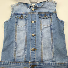 Load image into Gallery viewer, Boys Breakers, hooded stretch denim vest / jacket , EUC, size 6,  
