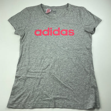 Girls Adidas, grey marle sports / activewear top, EUC, size 14-15,  