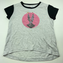 Load image into Gallery viewer, Girls Looney Tunes, Bugs Bunny flip sequin t-shirt / top, FUC, size 10,  