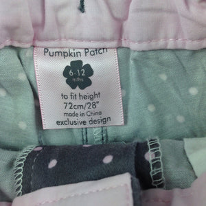 Girls Pumpkin Patch, cotton blend, cropped pants, pink belt, GUC, size 0