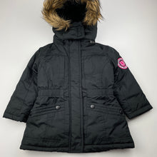 Load image into Gallery viewer, Girls US Polo Assn, fleece lined hooded jacket / coat, L: 42cm, EUC, size 2,  