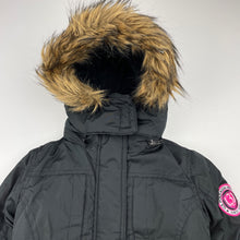 Load image into Gallery viewer, Girls US Polo Assn, fleece lined hooded jacket / coat, L: 42cm, EUC, size 2,  