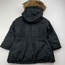Load image into Gallery viewer, Girls US Polo Assn, fleece lined hooded jacket / coat, L: 42cm, EUC, size 2,  