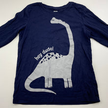 Load image into Gallery viewer, Boys Brillant Basics, navy cotton long sleeve top, dinosaur, FUC, size 7,  