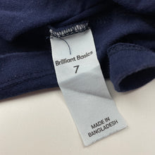 Load image into Gallery viewer, Boys Brillant Basics, navy cotton long sleeve top, dinosaur, FUC, size 7,  