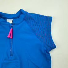 Load image into Gallery viewer, Girls Target, blue rashie / swim top, FUC, size 7,  