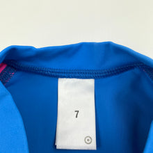 Load image into Gallery viewer, Girls Target, blue rashie / swim top, FUC, size 7,  