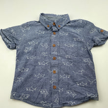Load image into Gallery viewer, Boys Target, cotton short sleeve shirt, sharks, GUC, size 2,  