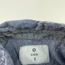 Load image into Gallery viewer, Boys Target, cotton short sleeve shirt, sharks, GUC, size 2,  