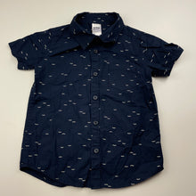 Load image into Gallery viewer, Boys Anko, navy cotton short sleeve shirt, EUC, size 2,  