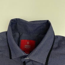 Load image into Gallery viewer, Boys Fred Bracks, blue &amp; white long sleeve dress shirt, EUC, size 10,  