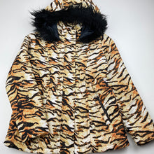 Load image into Gallery viewer, Girls Marisol, animal print lightweight jacket / coat, L: 49cm, GUC, size 8,  