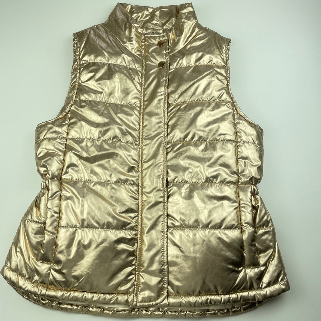 Metallic gold outlet puffer vest