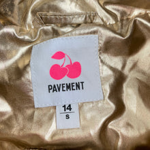 Load image into Gallery viewer, Girls Pavement, gold metallic puffer vest / jacket, GUC, size 14,  