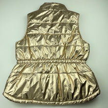 Load image into Gallery viewer, Girls Pavement, gold metallic puffer vest / jacket, GUC, size 14,  