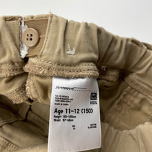 Load image into Gallery viewer, Boys Uniqlo, stretch cotton casual pants, elasticated, Inside leg: 65cm, marks front &amp; back, FUC, size 11-12,  