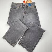 Load image into Gallery viewer, Boys Mongoose, grey denim jeans, adjustable, Inside leg: 57.5cm, NEW, size 7,  