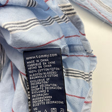 Load image into Gallery viewer, Boys Tommy Hilfiger, blue stripe cotton long sleeve shirt, GUC, size 4,  