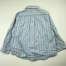Load image into Gallery viewer, Boys Tommy Hilfiger, blue stripe cotton long sleeve shirt, GUC, size 4,  