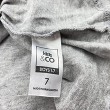 Load image into Gallery viewer, Boys Kids &amp; Co, grey marle t-shirt / top, FUC, size 7,  
