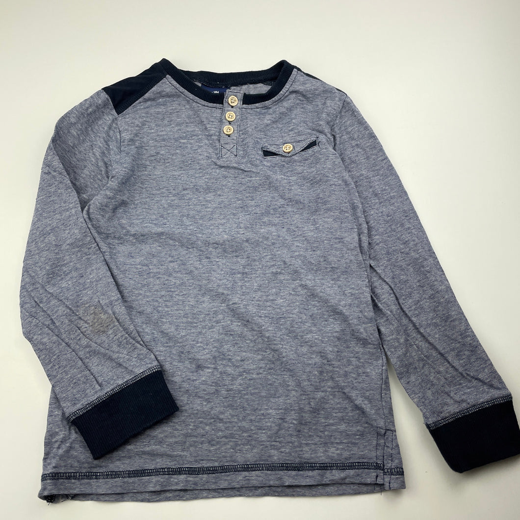 Boys 1964 Denim Co, cotton long sleeve top, mark back right sleeve, FUC, size 7,  