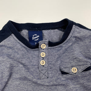 Boys 1964 Denim Co, cotton long sleeve top, mark back right sleeve, FUC, size 7,  