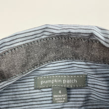 Load image into Gallery viewer, Boys Pumpkin Patch, cotton long sleeve shirt, button missing from pocket, FUC, size 4,  