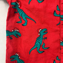 Load image into Gallery viewer, Boys B&amp;L, Christmas cotton short sleeve shirt, dinosaurs, EUC, size 0,  