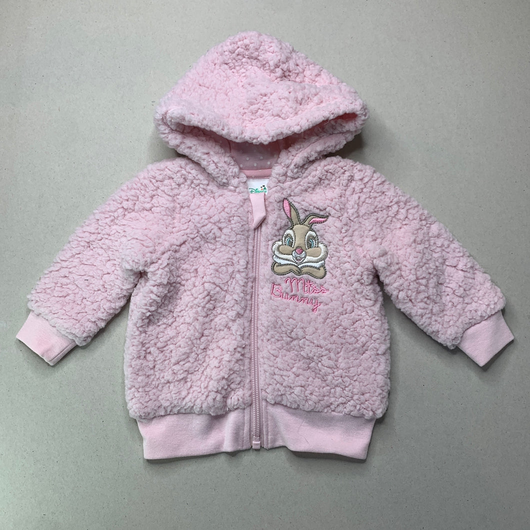 Girls Disney, Bambi, Miss Bunny soft fleece zip up jacket, NEW, size 000,  