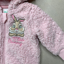 Load image into Gallery viewer, Girls Disney, Bambi, Miss Bunny soft fleece zip up jacket, NEW, size 000,  