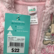 Load image into Gallery viewer, Girls Disney, Bambi, Miss Bunny soft fleece zip up jacket, NEW, size 000,  