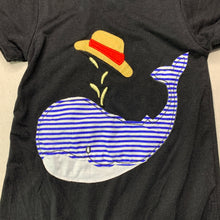 Load image into Gallery viewer, Boys black, lightweight romper, whale, GUC, size 2,  