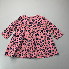 Load image into Gallery viewer, Girls Carters, animal print cotton dress, EUC, size 000, L: 32cm