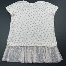 Load image into Gallery viewer, Girls B Collection, pink &amp; silver t-shirt / top, tulle trim, FUC, size 7,  