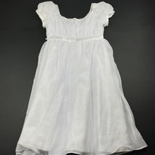 Load image into Gallery viewer, Girls white, lined party / formal dress, no labels, armpit to armpit: 28cm, tiny mark on back, FUC, size 4, L: 70cm