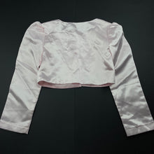 Load image into Gallery viewer, Girls Victoria Rose, pink lightweight bolero jacket, L: 25cm, EUC, size 6,  