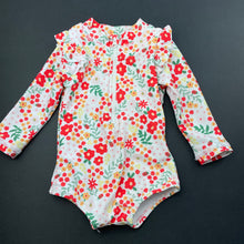 Load image into Gallery viewer, Girls Cotton On, floral long sleeve swim one-piece, EUC, size 000,  