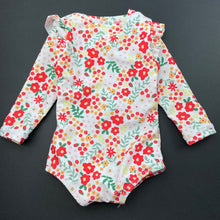 Load image into Gallery viewer, Girls Cotton On, floral long sleeve swim one-piece, EUC, size 000,  