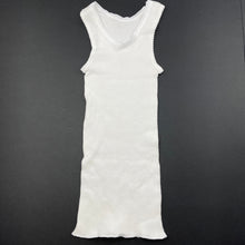 Load image into Gallery viewer, unisex Bonds, white ribbed cotton singlet top, EUC, size 0,  