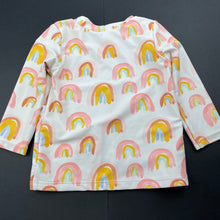 Load image into Gallery viewer, Girls Target, long sleeve rashie / swim top, rainbows, GUC, size 0,  